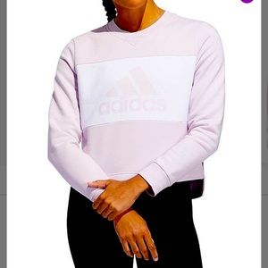 Adidas aeropink color block crew neck sweatshirts